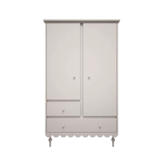 BABUSHKA Armoire à deux portes en vert olive, blanc ou rose