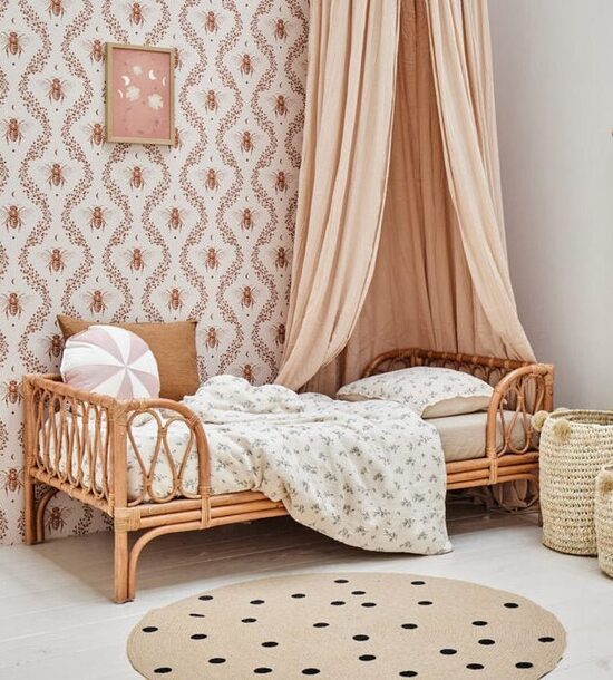 COKOS Lit enfant en rotin Sam