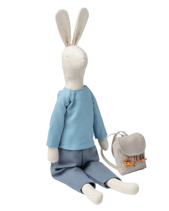 MR PICKLES Rupert – lapin en peluche avec sac à dos, 50 cm