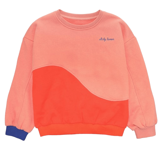 STICKY LEMON Pullover „Wonders of the Deep Sea“ Korallenrosa mit Rot
