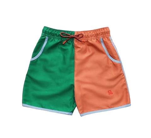 STICKY LEMON Badeshorts Better Together Grün/Orange