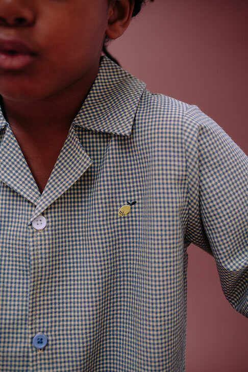 STICKY LEMON Sommerhemd mit Gingham-Muster Midnight + Moon