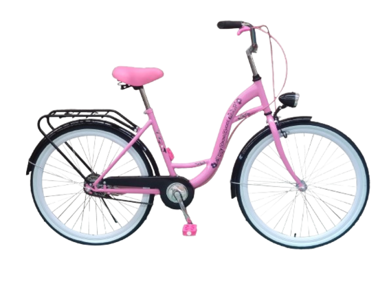 VIKING CHOICE meiteņu velosipēds 26 collu rozā krāsā