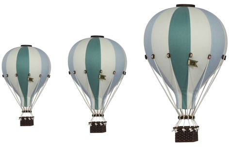 SUPER BALLOON Interjera dekors GAISA BALONS gaiši zils/ jūras zaļš
