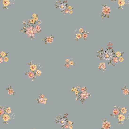 DEKORNIK – Flowers MiniMini Blue Wallpaper