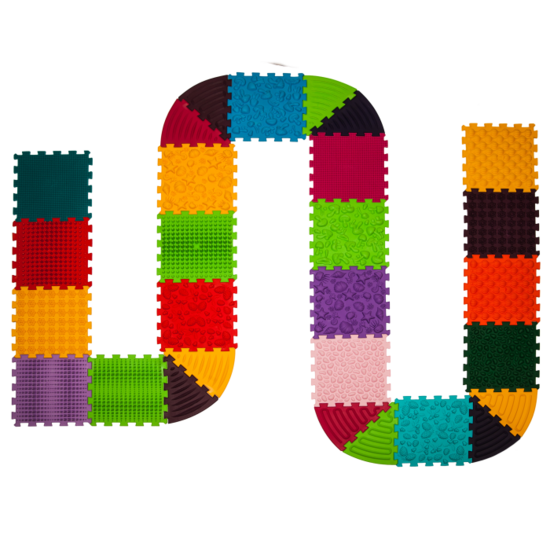 ORTEK Massage-Matte Puzzle mit 8 Elementen und 8 Dreiecken