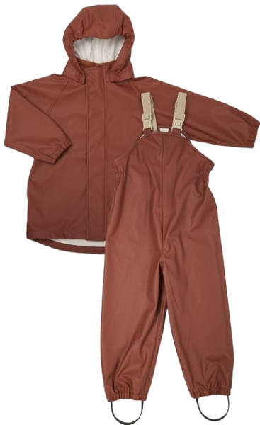 NUUROO Children's Midseason Rainwear - Waterproof Jacket with Hood & Dungarees