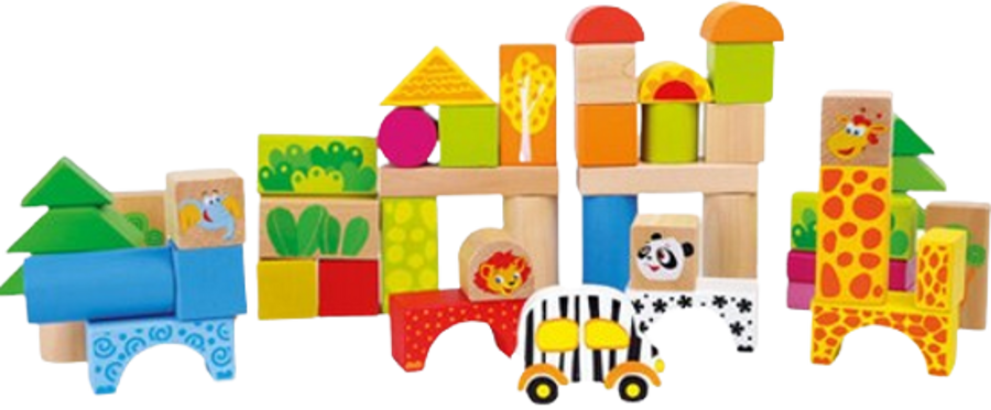 SMALL FOOT Wooden Blocks Zoo