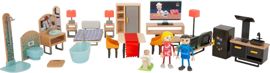 SMALL FOOT Modern Doll’s House Furniture Set 