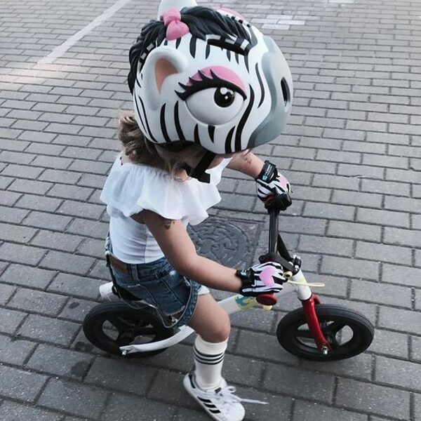 CRAZY SAFETY 3D Zebra Bicycle Helmet – Black-White