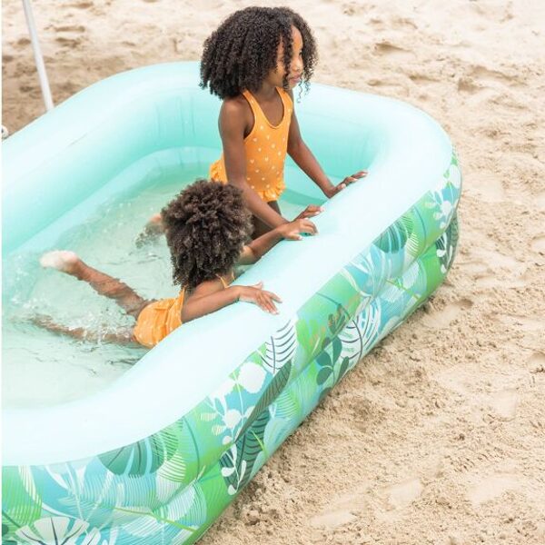 SWIM ESSENTIALS Inflatable Pool - Tropical Print, 211 x 132 x 46 cm 