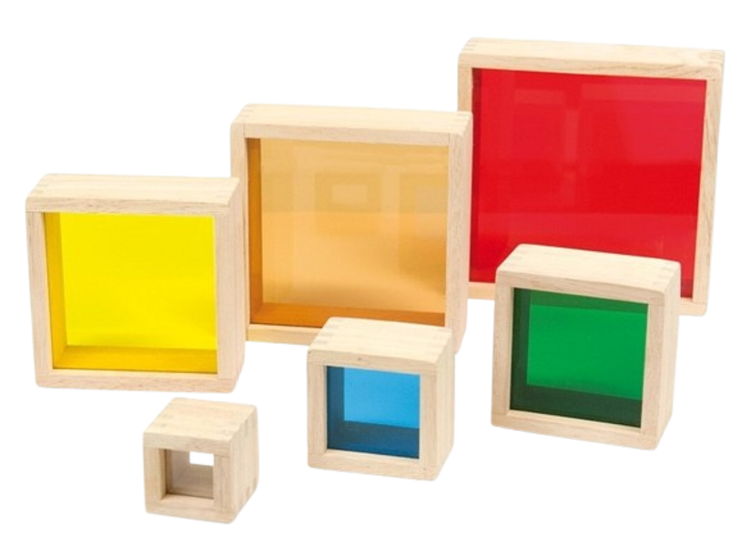 ANDREU TOYS varavīksnes klucīši – radošai un sensorai attīstībai