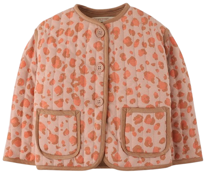 GINGERSNAPS Baby Girls Animal Print Quilted Jacket 