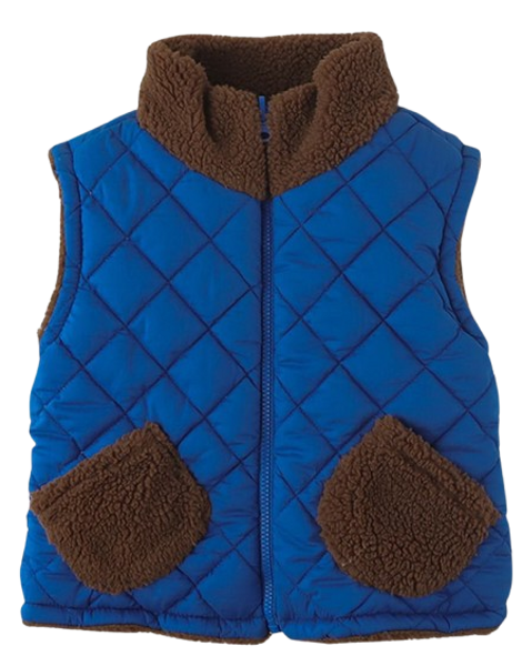 GINGERSNAPS Baby Boys Reversible Sherpa Gilet