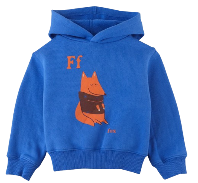 GINGERSNAPS Baby Boys "F for Fox" Print Hooded Jersey Fleece Pullover 