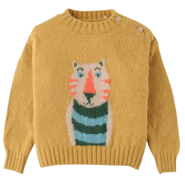 GINGERSNAPS Baby Boys Tiger Intarsia Pullover Sweater