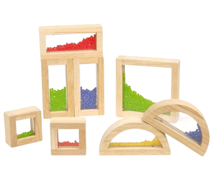 ANDREU TOYS blocs en bois avec perles – un jouet éducatif et sensoriel pour enfants