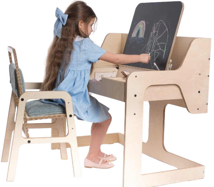 LUULA Adjustable Montessori Table and Chair Set LUULA