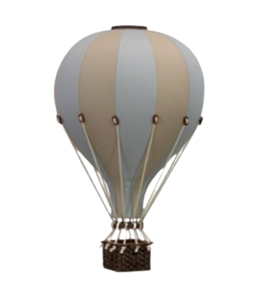 SUPER BALLOON Hot Air Balloon Nursery Decor - Light Blue/Beige