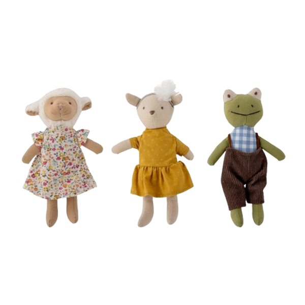 BLOOMINGVILLE Animal friends Doll, Yellow, Cotton